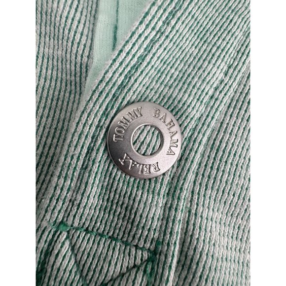 Tommy Bahama Men Sweatshirt Snap button Mock Neck Pullover Green Medium M - Picture 3 of 7